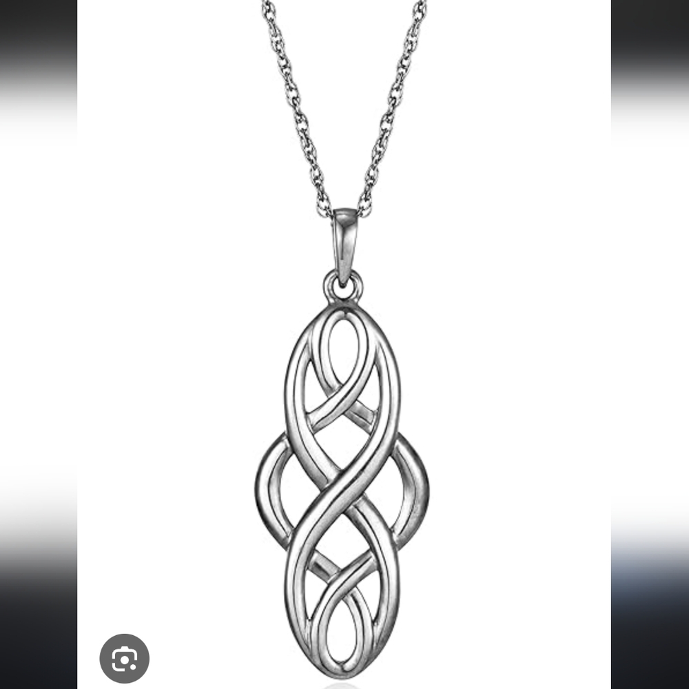 Intricate Silver Infinity Necklace